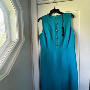 ELIE TAHARI Louisa Knit A-Line Dress NWT Aquarius